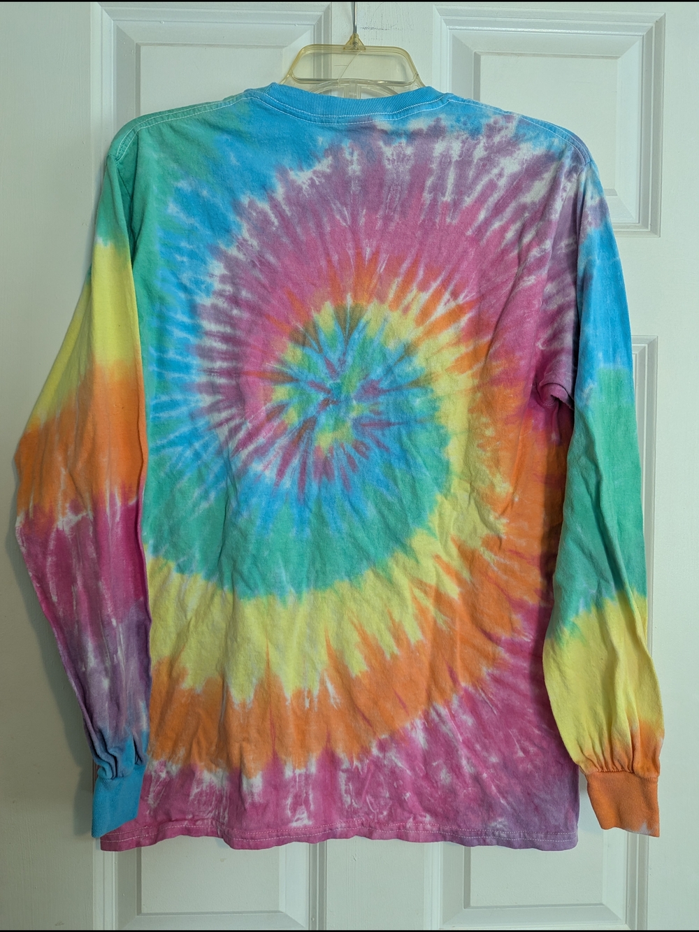 Liquid Blue Grateful Dead Tie-Dye rainbow Long Sleeve Tee with Dancing Bears - Picture 3 of 3